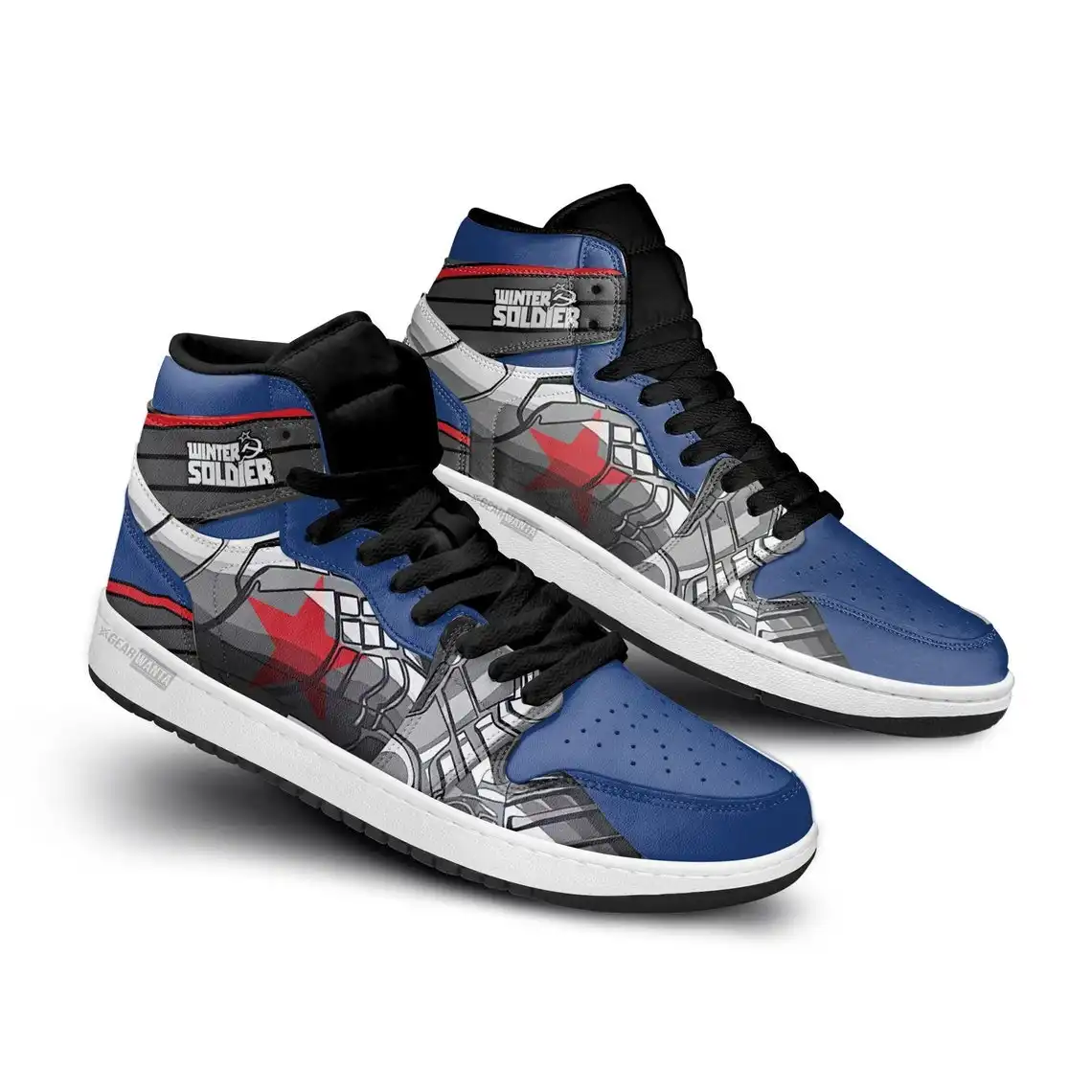 Winter Soldier Super Heroes For Movie Fans - Custom Anime Sneaker For Men And Women Air Jordan Shoes