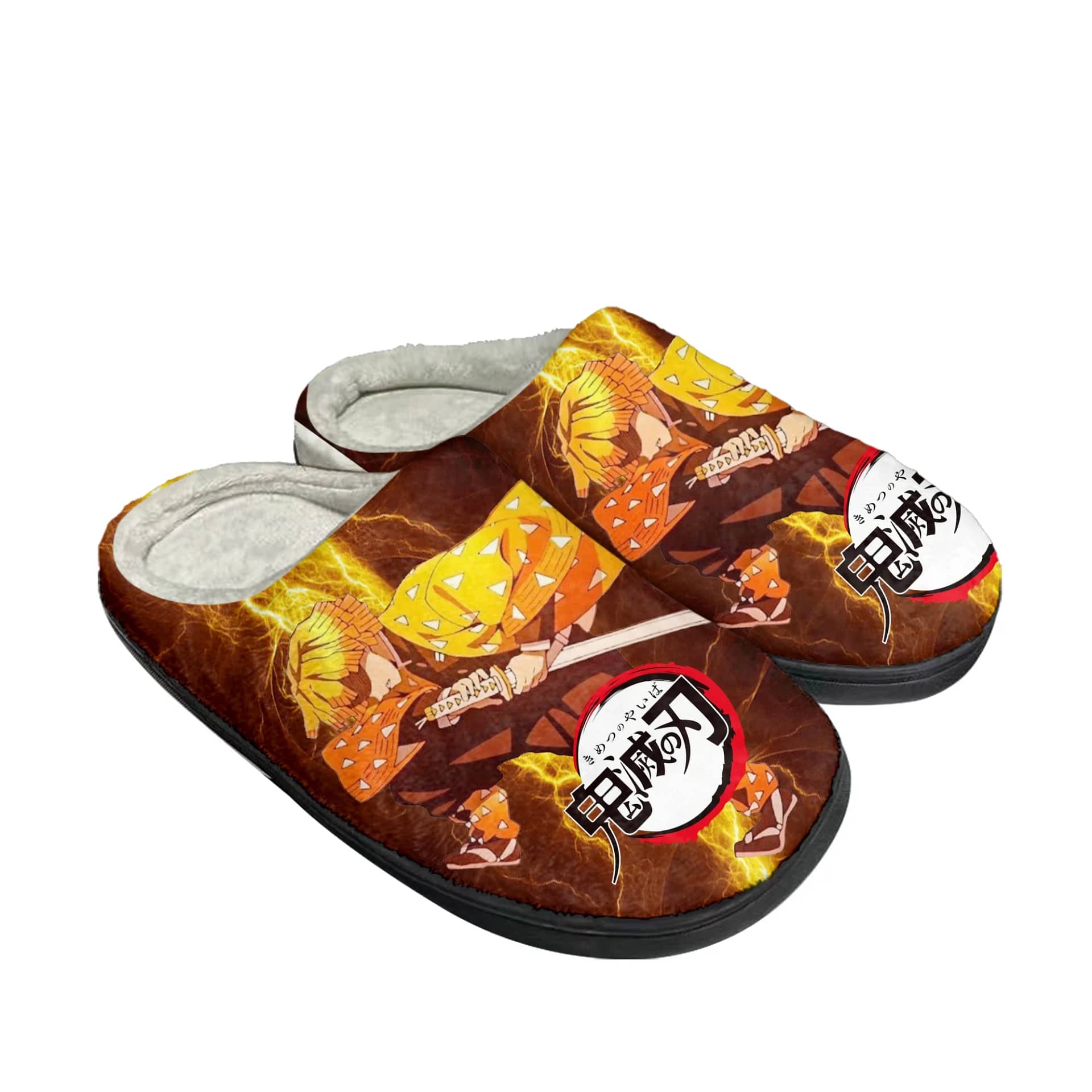 Agatsuma Zenitsu Demon Slayer Kimetsu No Yaiba Custom Anime Shoes Slippers