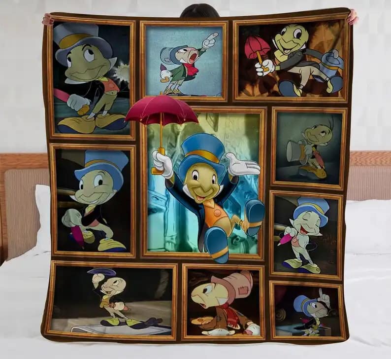 Amazon Jiminy Cricket Pinocchio Bedding Decor Sofa Fleece Blanket