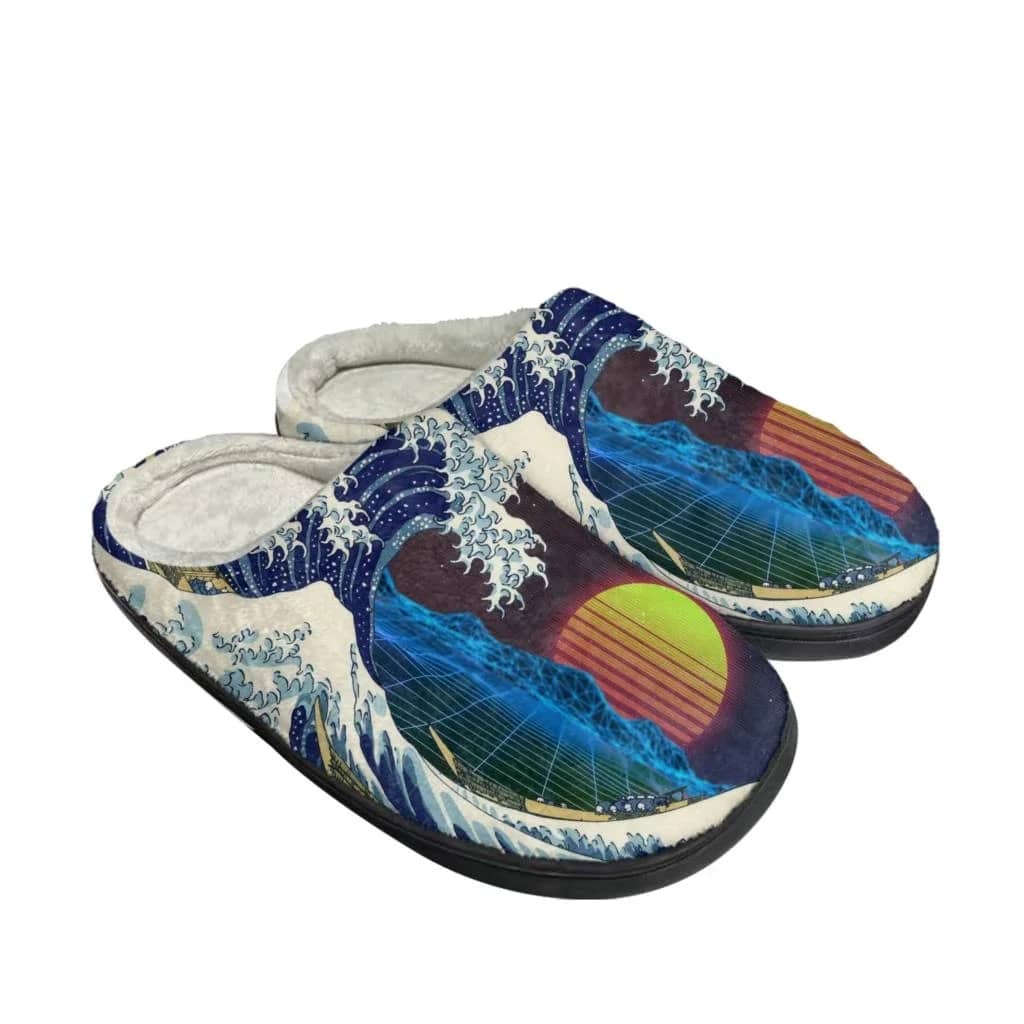 Art The Great Wave Off Kanagawa Custom Shoes Slippers