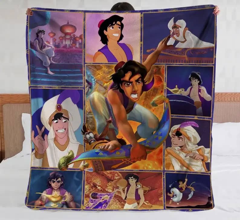 Bedding Decor Sofa Aladdin Disney Amazon Fleece Blanket