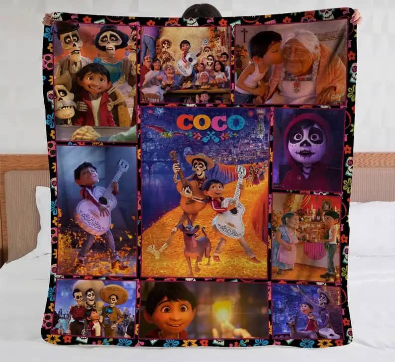 Coco Disneyland Bedding Decor Sofa Amazon Fleece Blanket