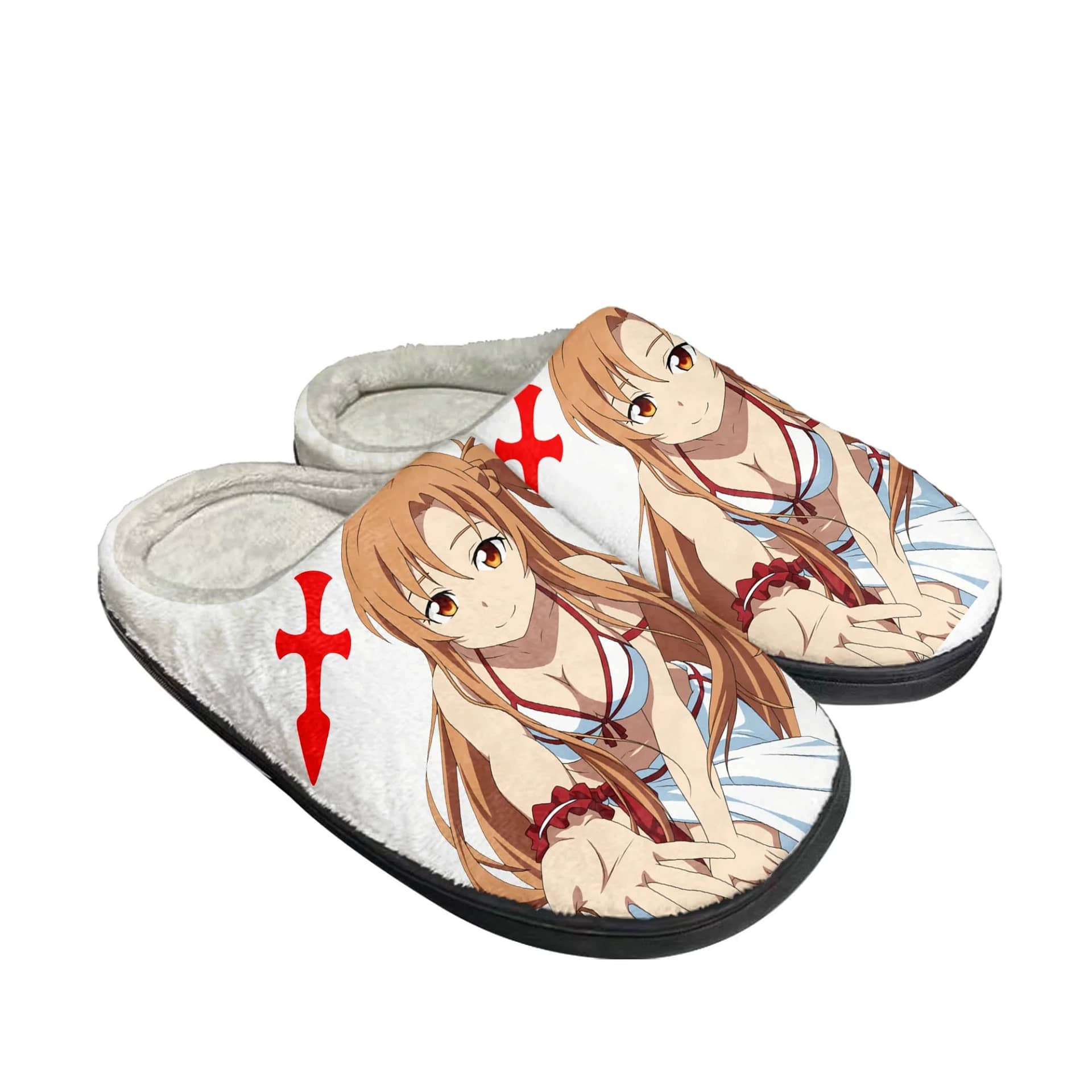 Comics Novel Asuna Sword Art Online Anime Custom Shoes Slippers
