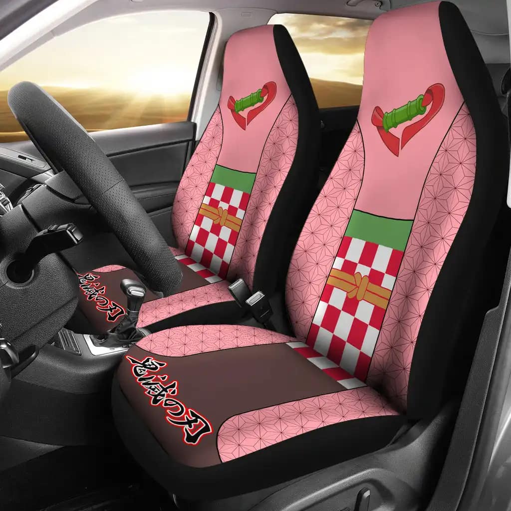 Demon Slayer Nezuko Kamado Premium Custom Car Seat Covers