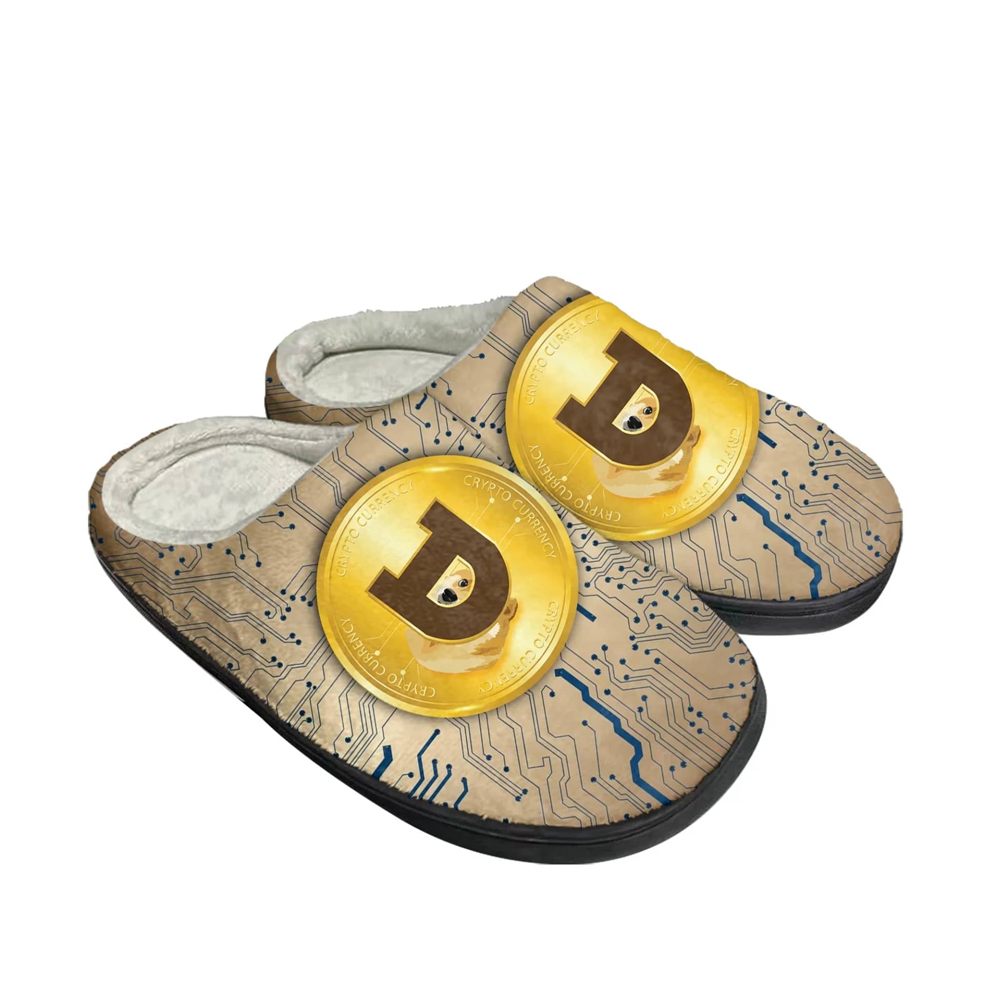 Dogecoin Crypto Currency Dog Coin Custom Shoes Slippers