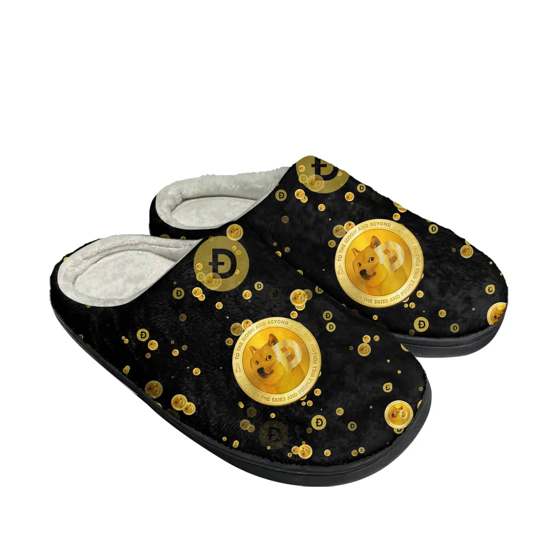 Dogecoin Crypto Currency Dog Coin Fashion Custom Shoes Slippers