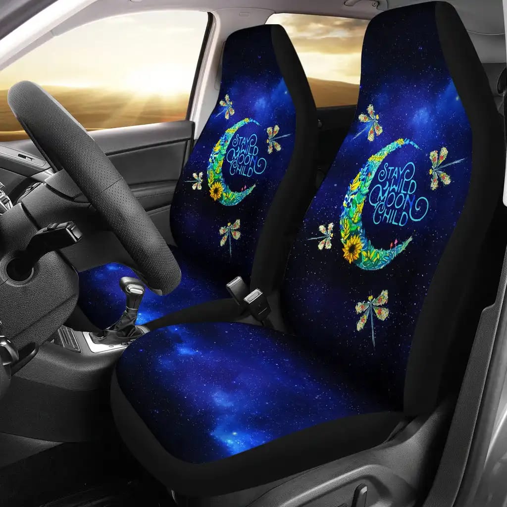 Dragonfly Galaxy Stay Wild Moon Child Car Seat Covers