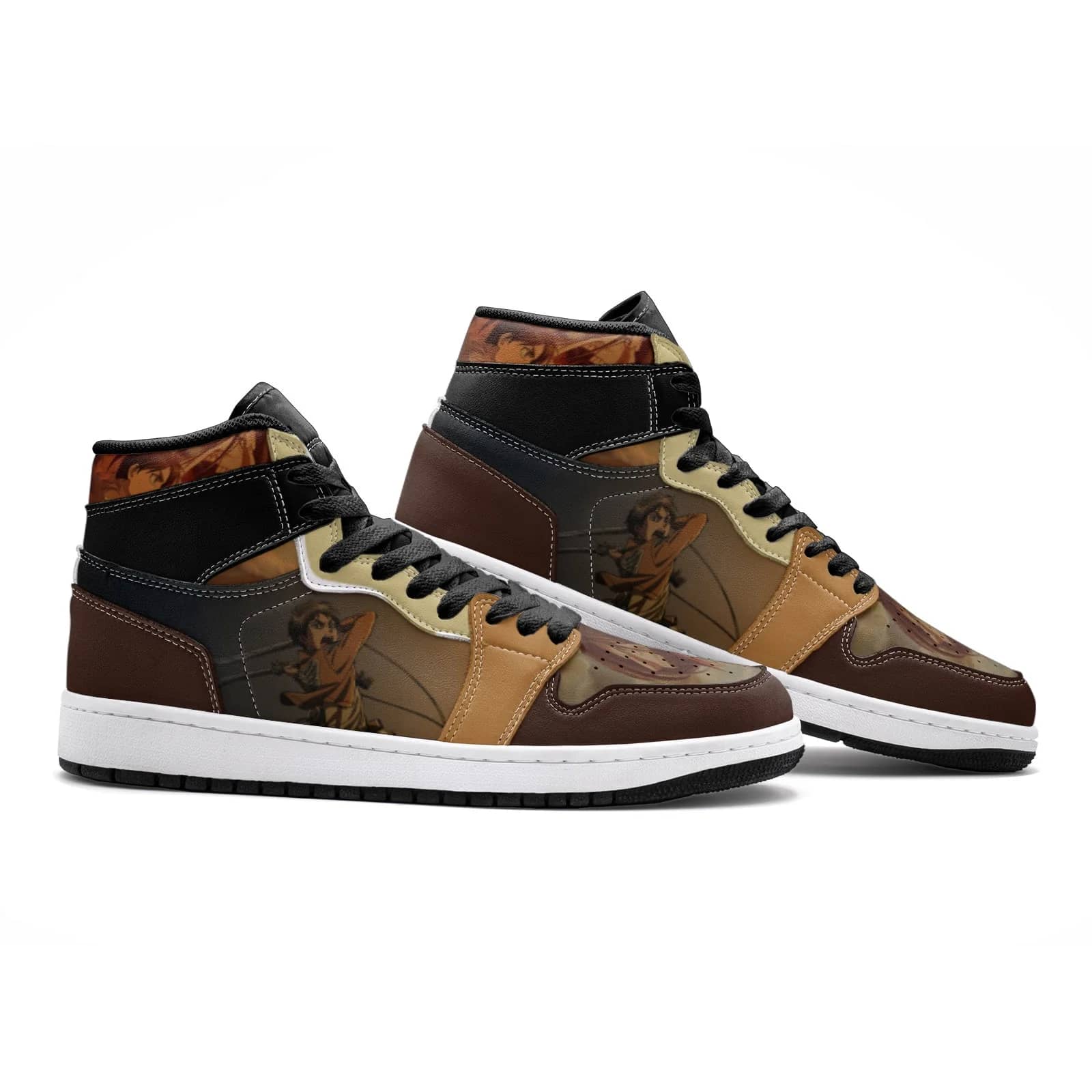 Inktee Store - Eren Yeager Attack On Titan Air Jordan Shoes Image