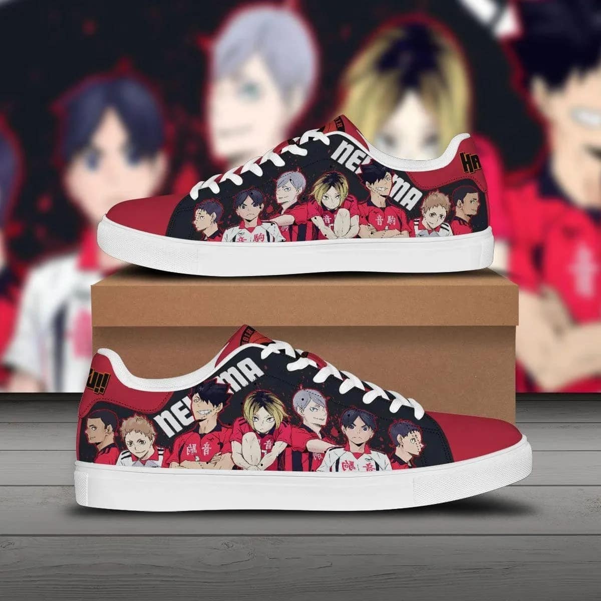 Haikyuu Volleybal Nekoma High Custom Anime Stan Smith Shoes