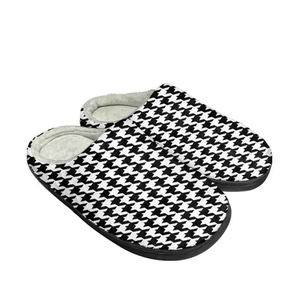 Houndstooth Pattern Shoes Slippers