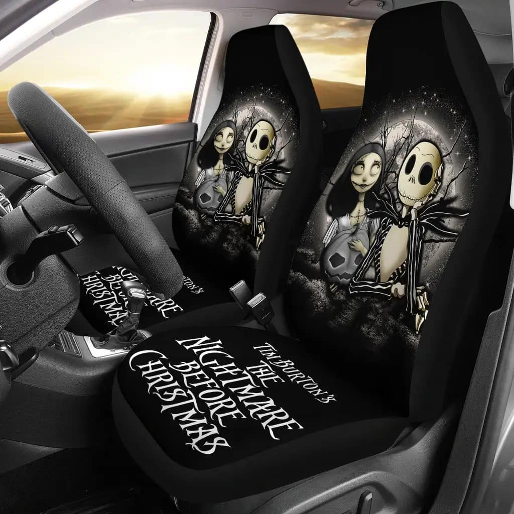 Jack And Sally Nightmare Before Christmas Moonlight Car Seat Covers