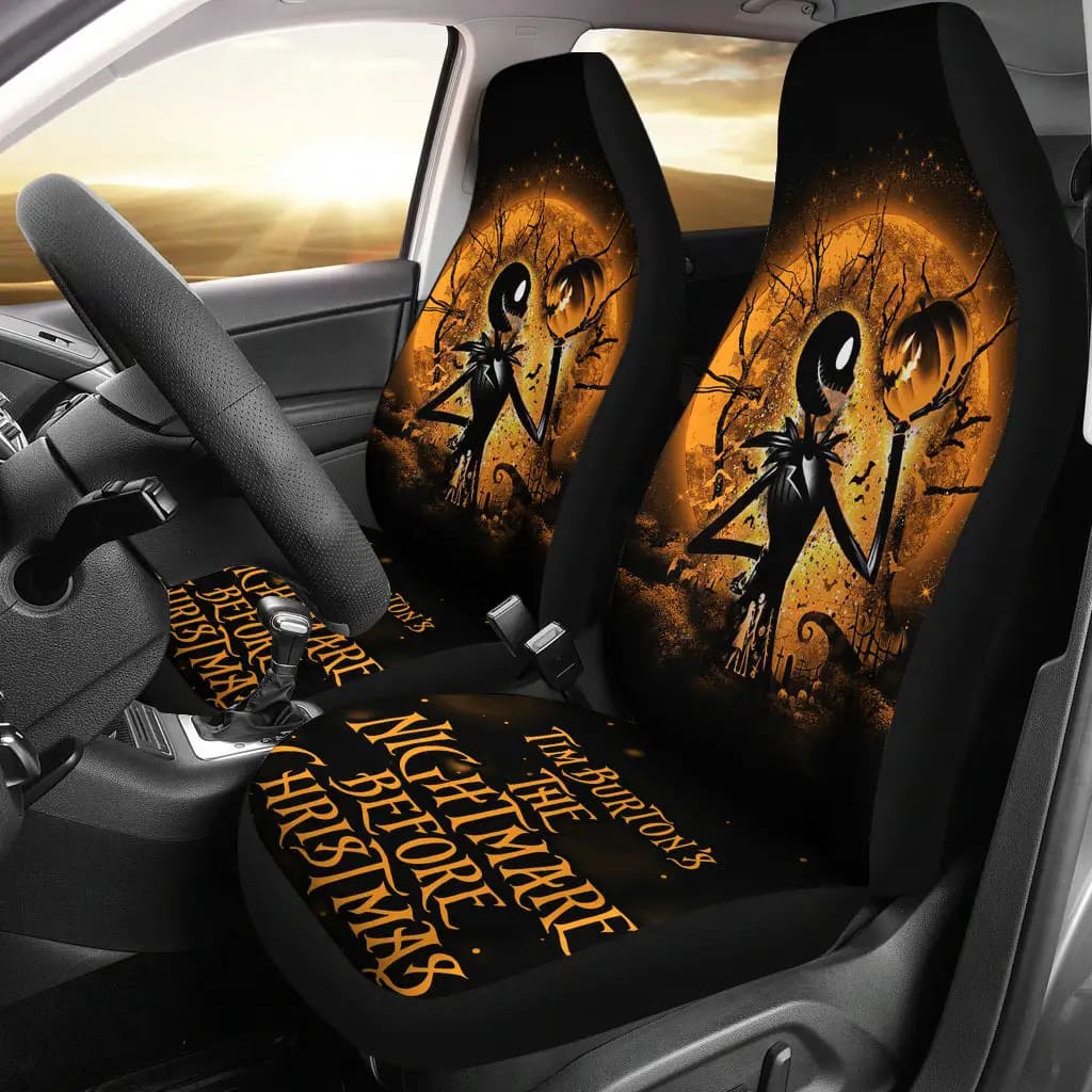 Jack Skellington Nightmare Before Christmas Premium Custom Car Seat Covers