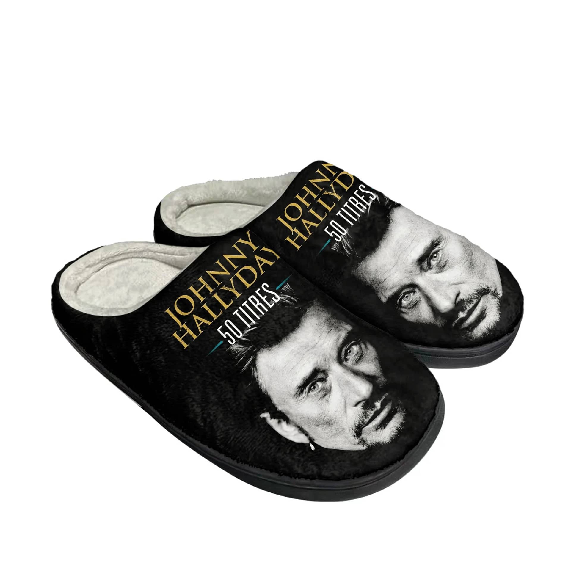 Johnny Hallyday Rock Singer Custom Shoes Slippers