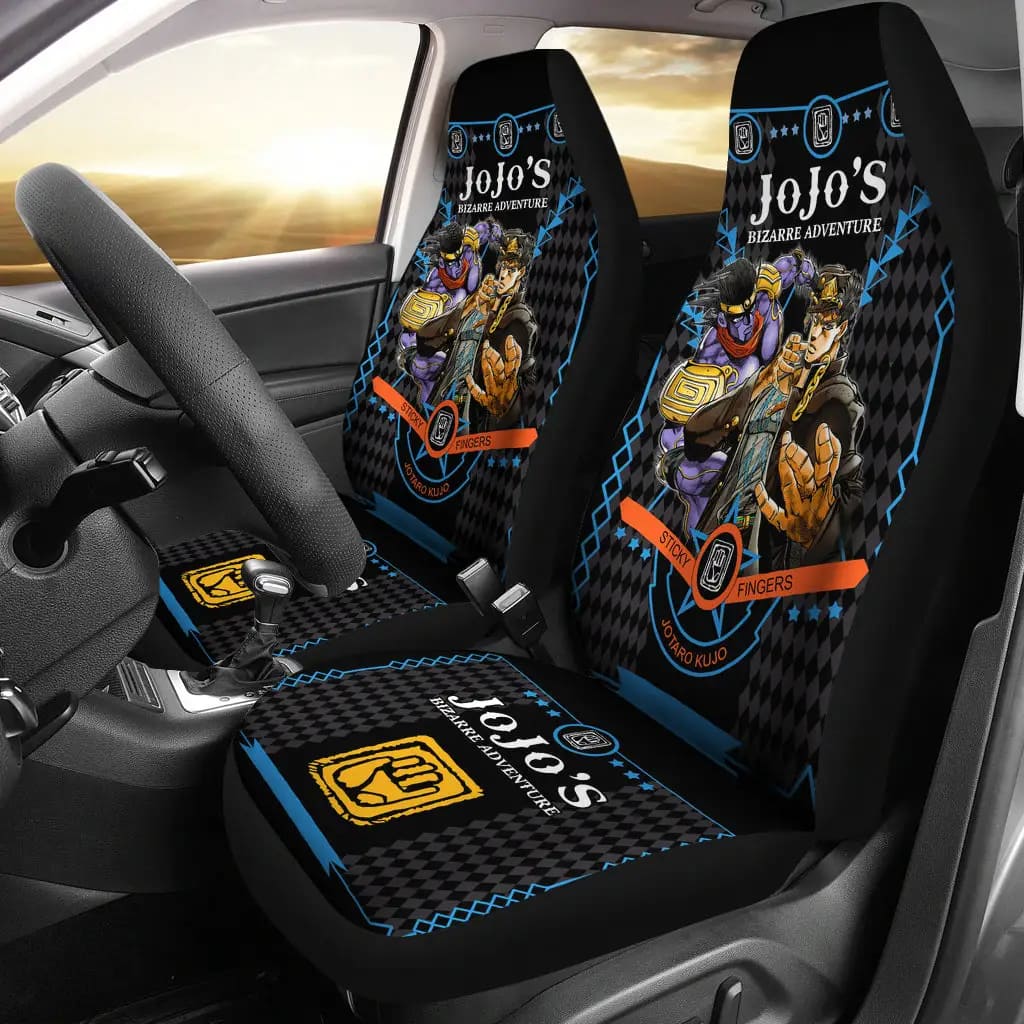 Jojo Bizarre Adventure Jotaro Premium Custom Car Seat Covers