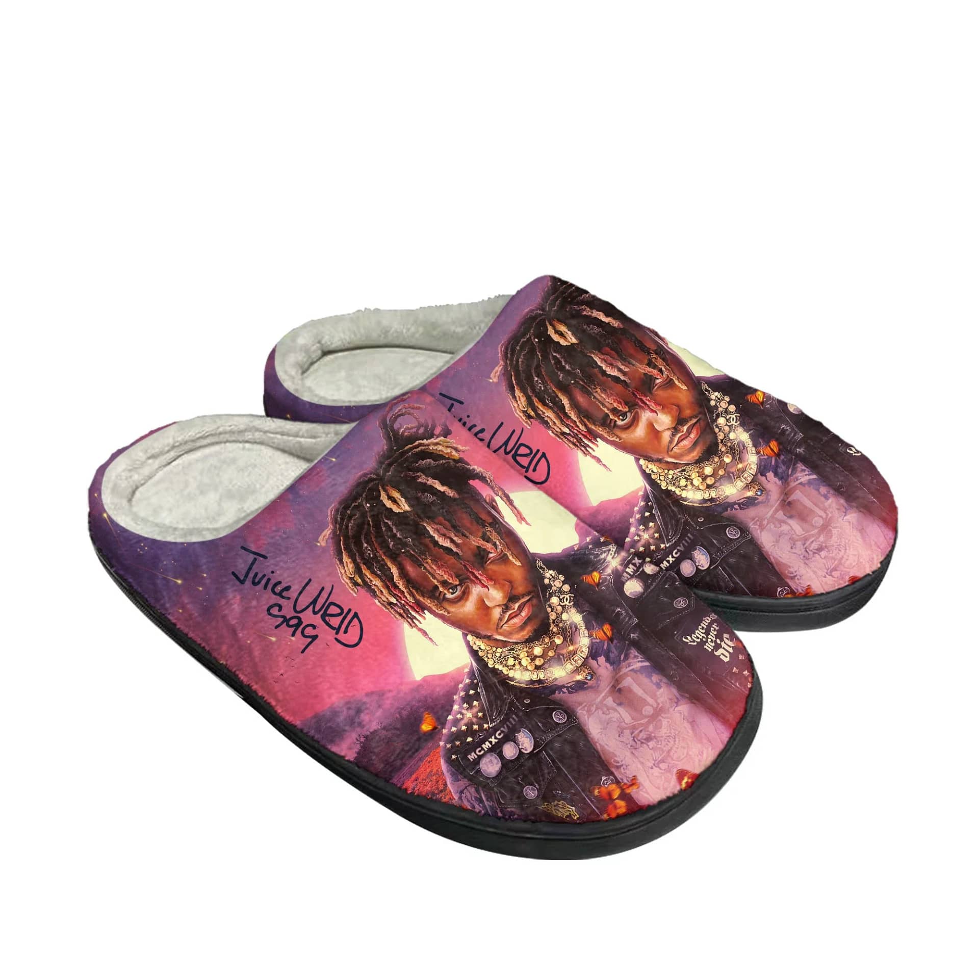 Juice Wrld 999 Hip Hop Rapper Custom Shoes Slippers