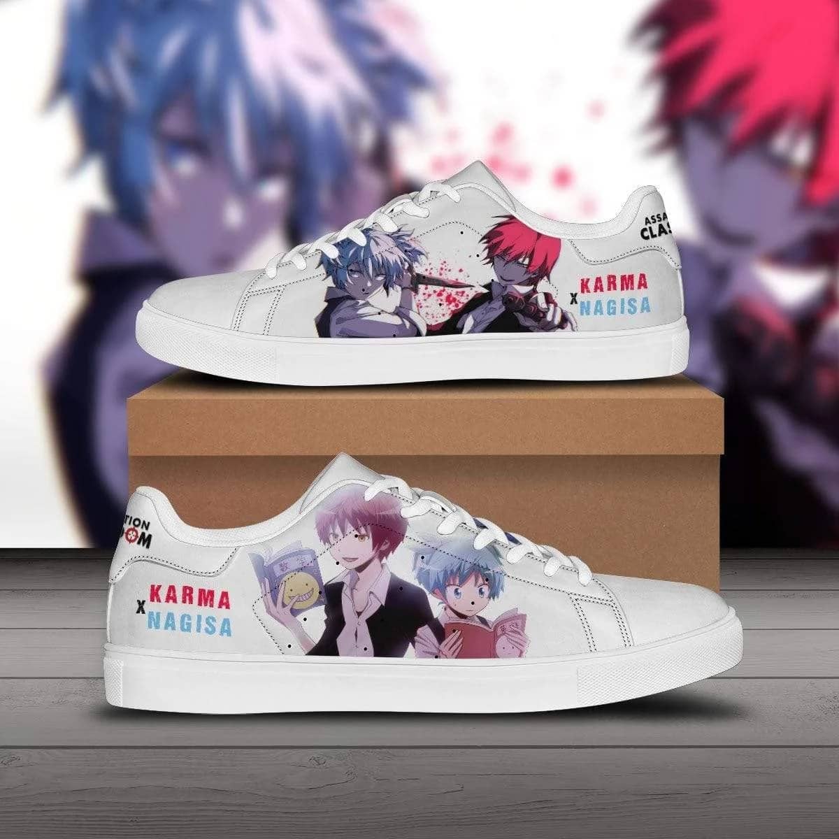 Karma And Nagisa Assassination Classroom Custom Anime Stan Smith Shoes