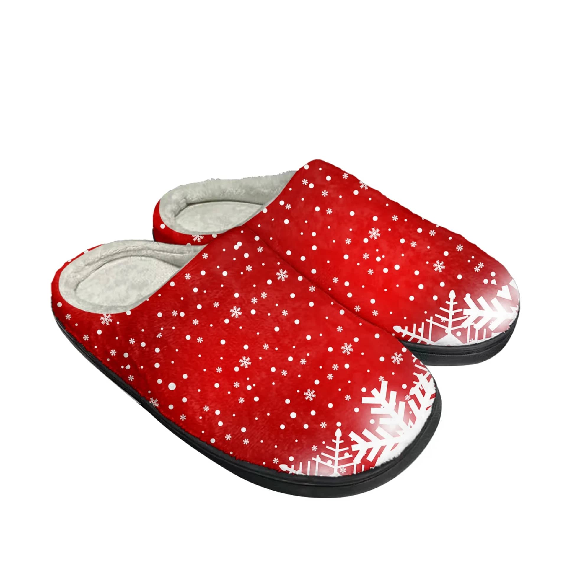 Merry Christmas Santa Claus Red Fashion Custom Shoes Slippers