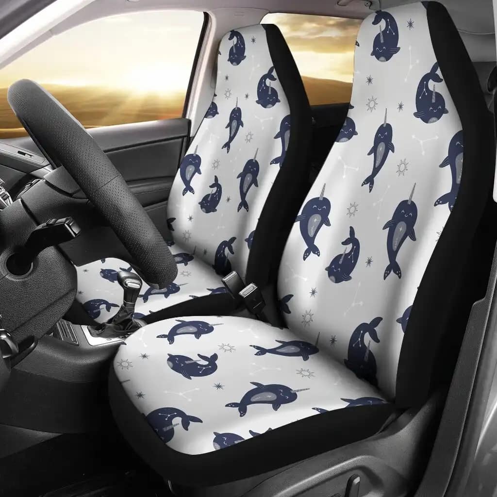 Narwhal Universal Front Car Seat Covers