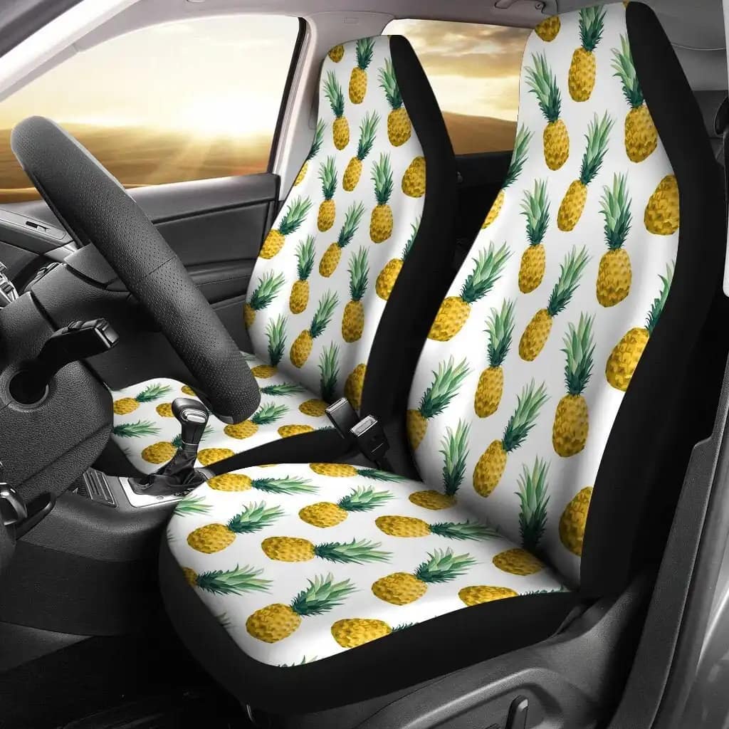 Pineapple Universal Front Car Seat Covers