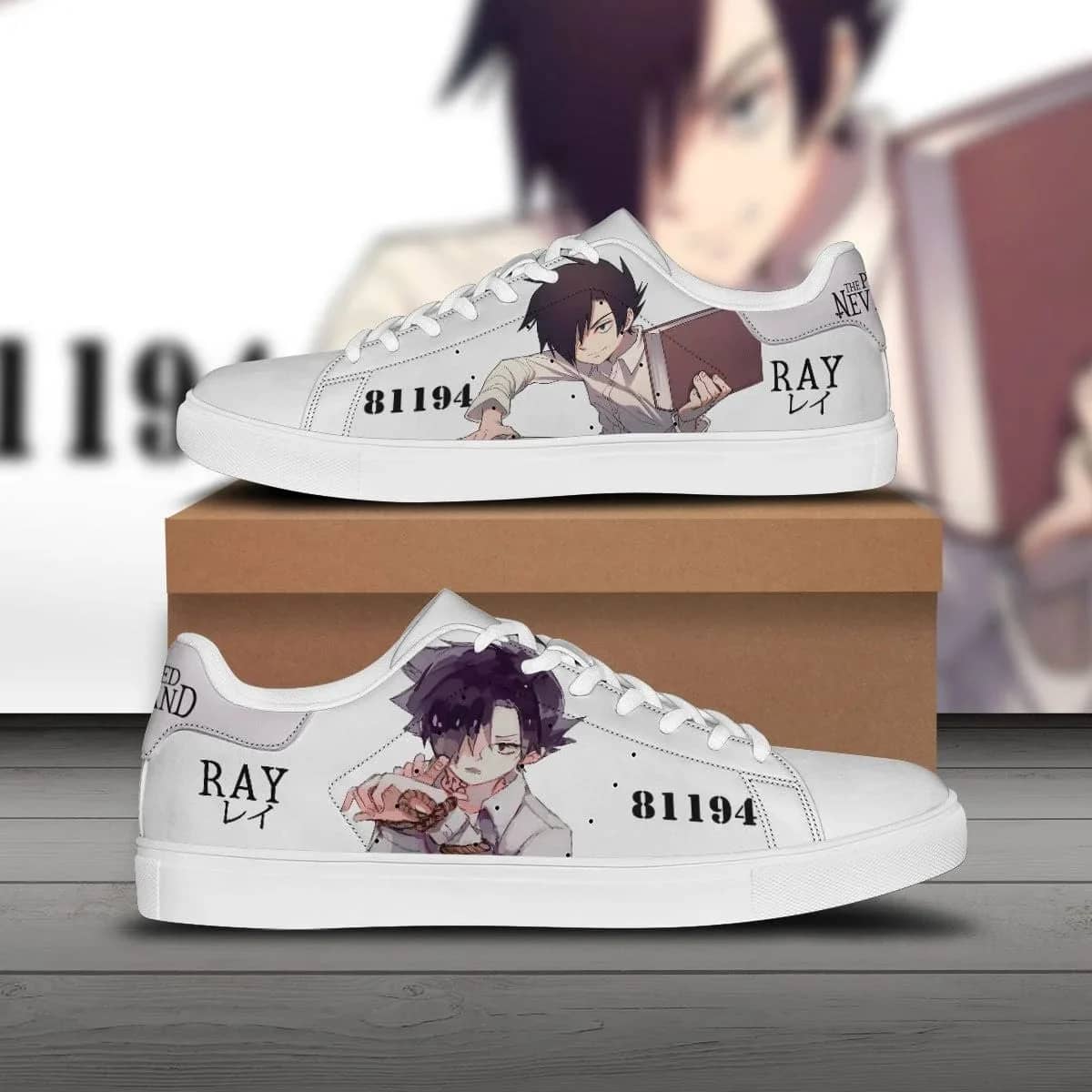 Ray The Promised Neverland Custom Anime Stan Smith Shoes