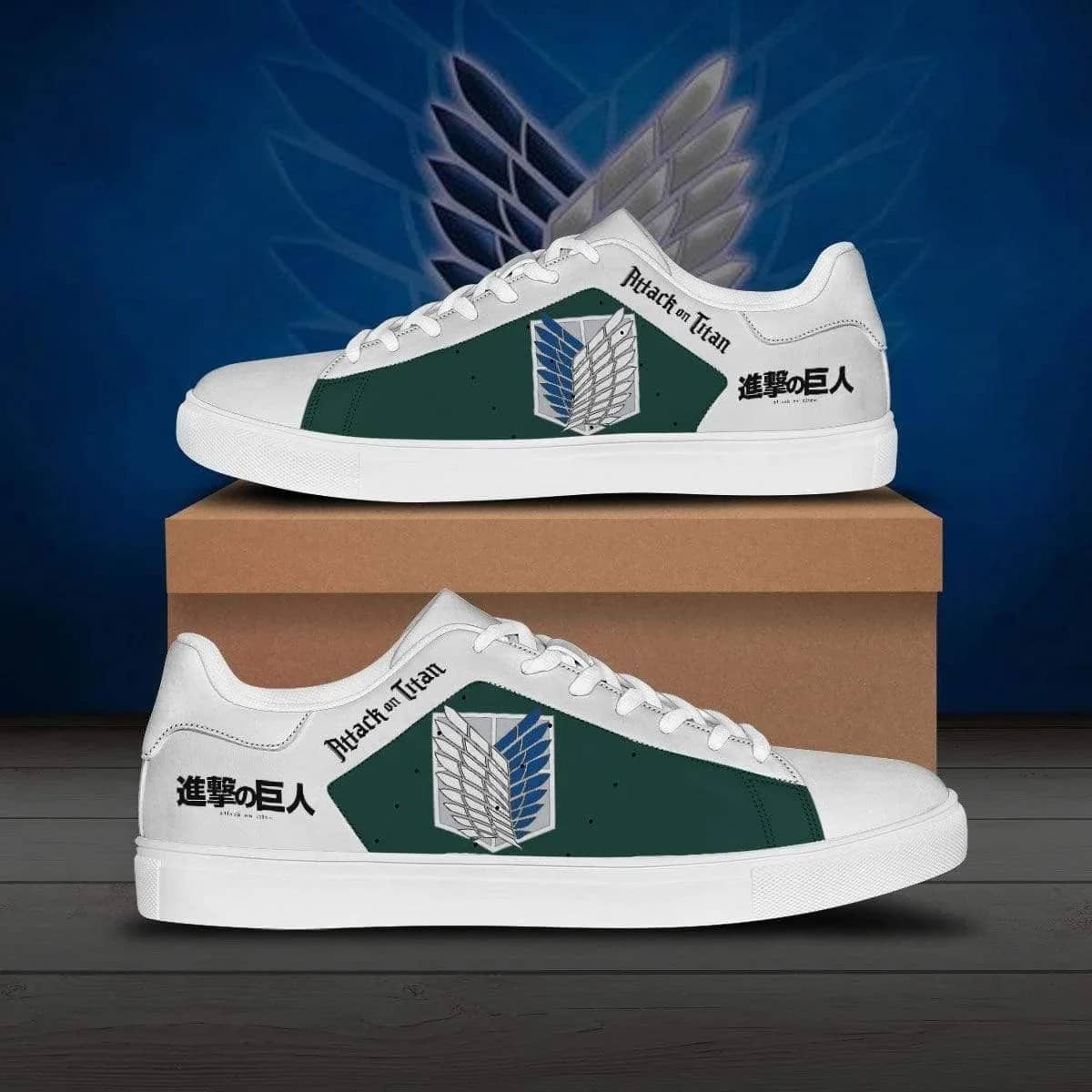 Scount Regiment Green Custom Aot Anime Stan Smith Shoes
