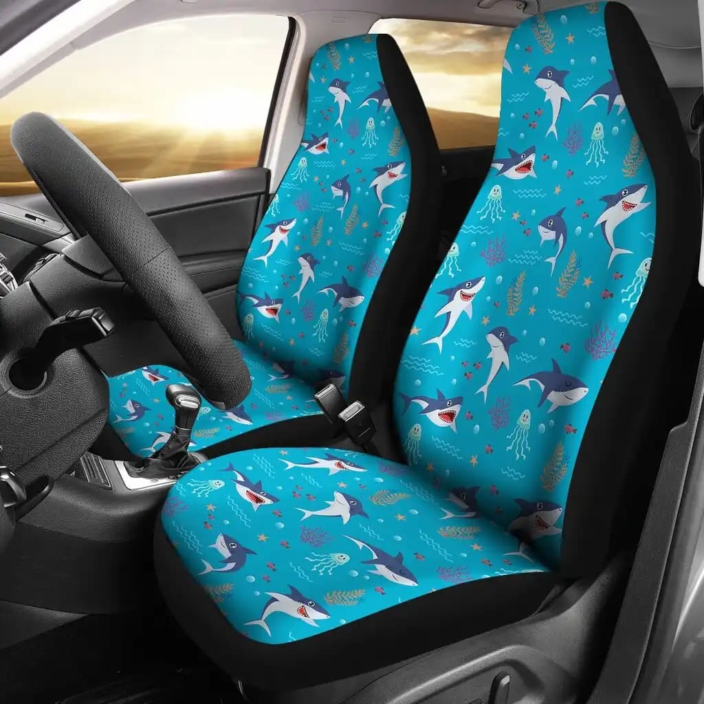 Sharks Universal Front Car Seat Covers