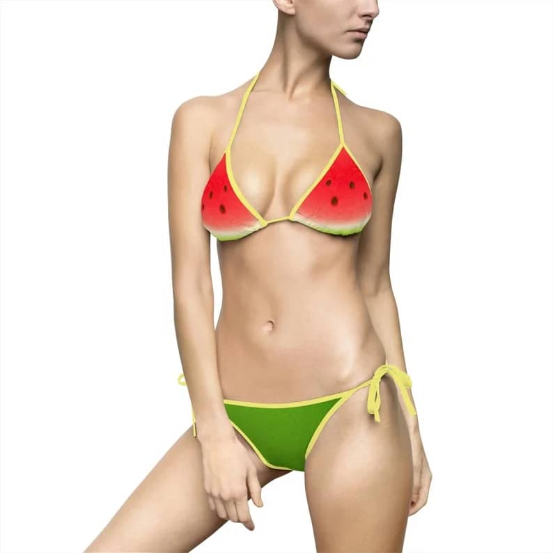 Watermelon Slice Design Custom 2-piece Bikini
