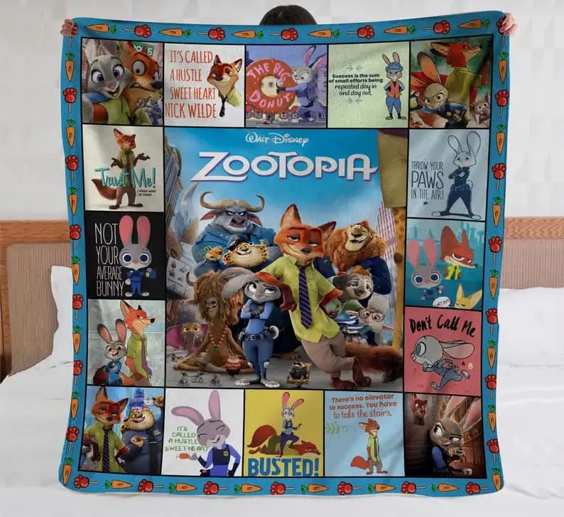 Zootopia Magic Kingdom Disneyland Amazon Bedding Decor Sofa Fleece Blanket