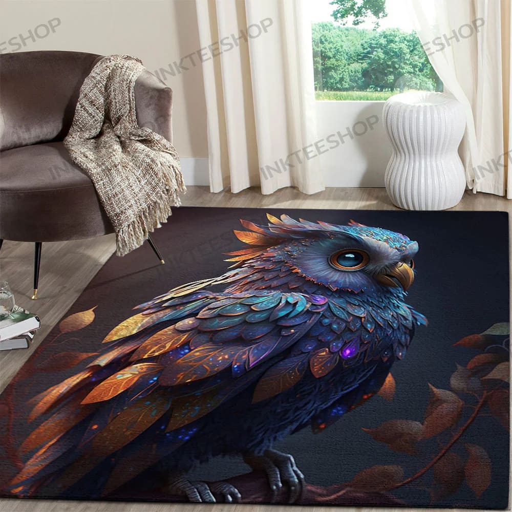 Inktee Store - Bedroom Amazon Owl Rug Image