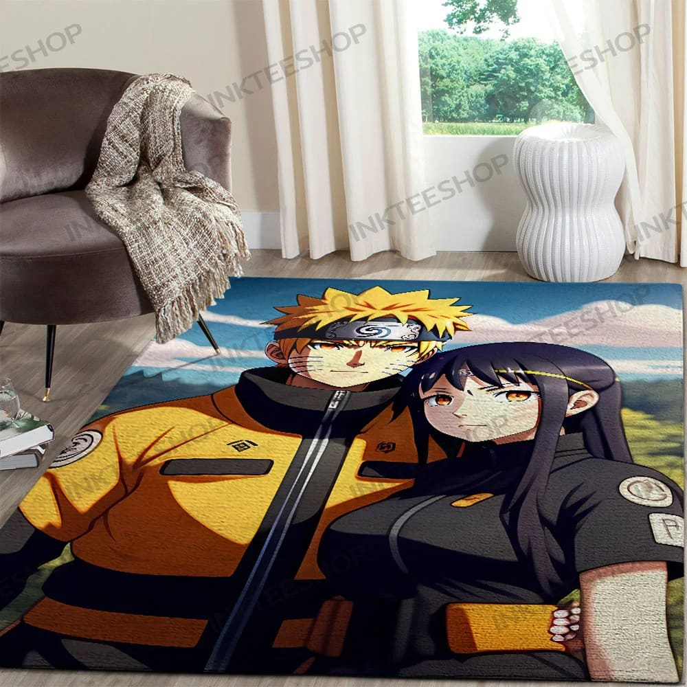 Inktee Store - Bedroom Home Decor Uzumaki Naruto Rug Image