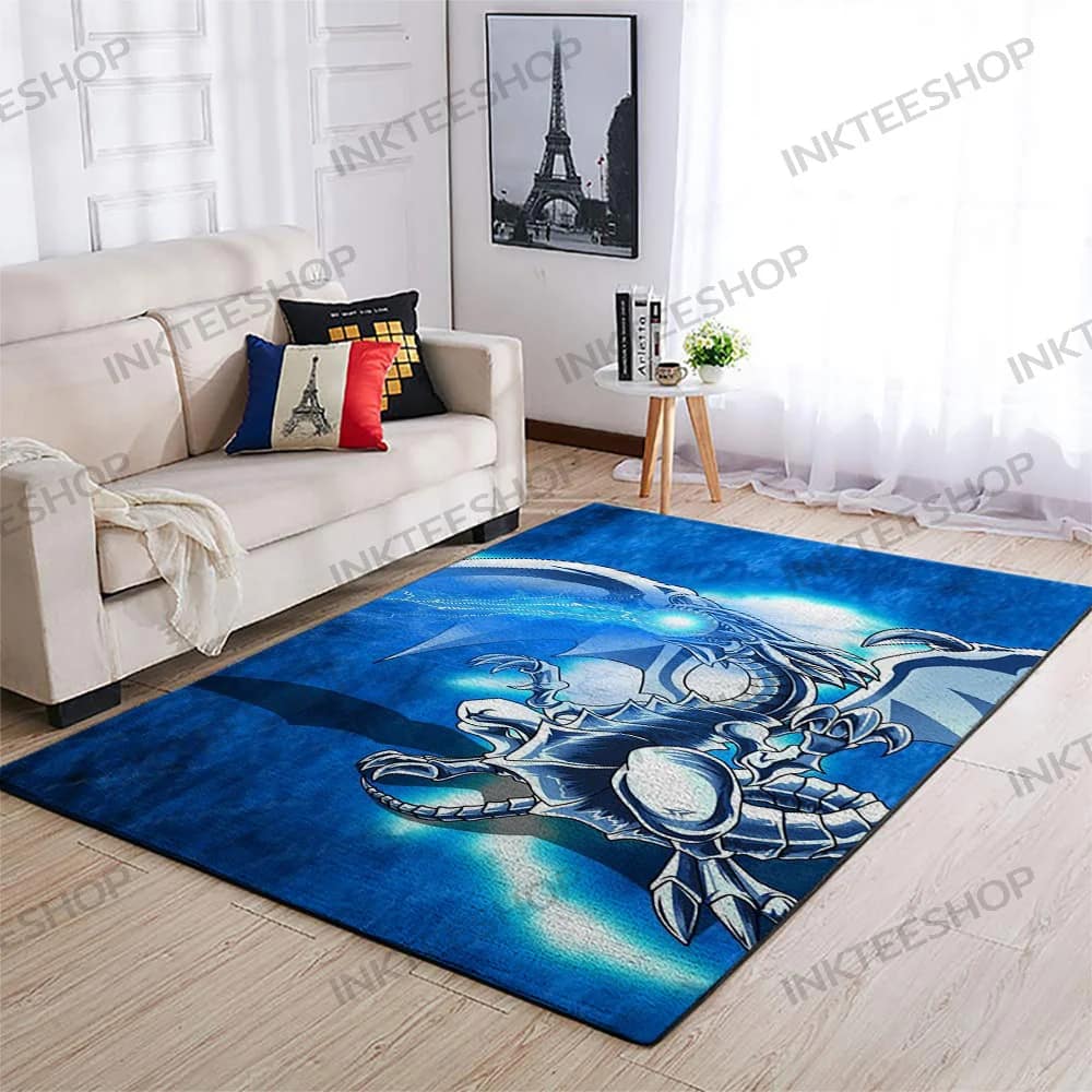 Blue Eyes White Dragon Area Carpet Rug