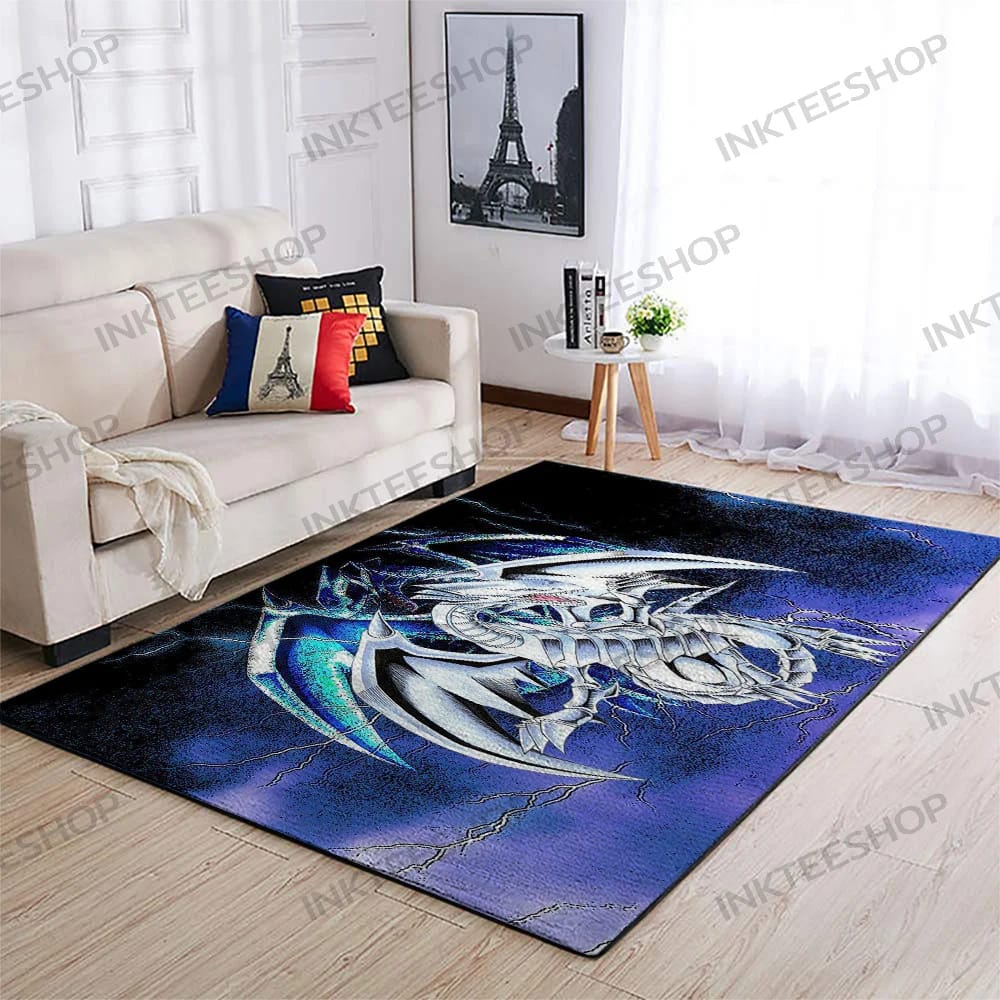 Blue Eyes White Dragon Wallpaper For Room Carpet Rug