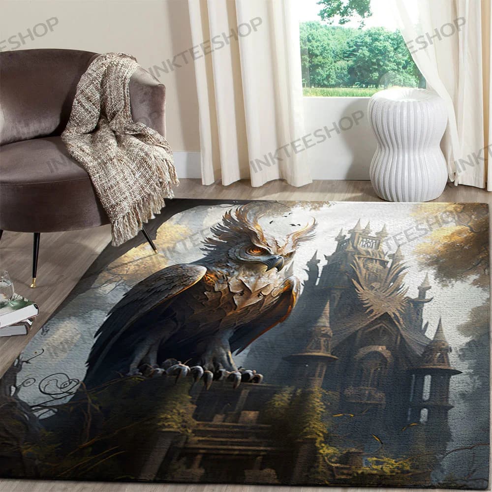 Inktee Store - Carpet Owl Living Room Rug Image