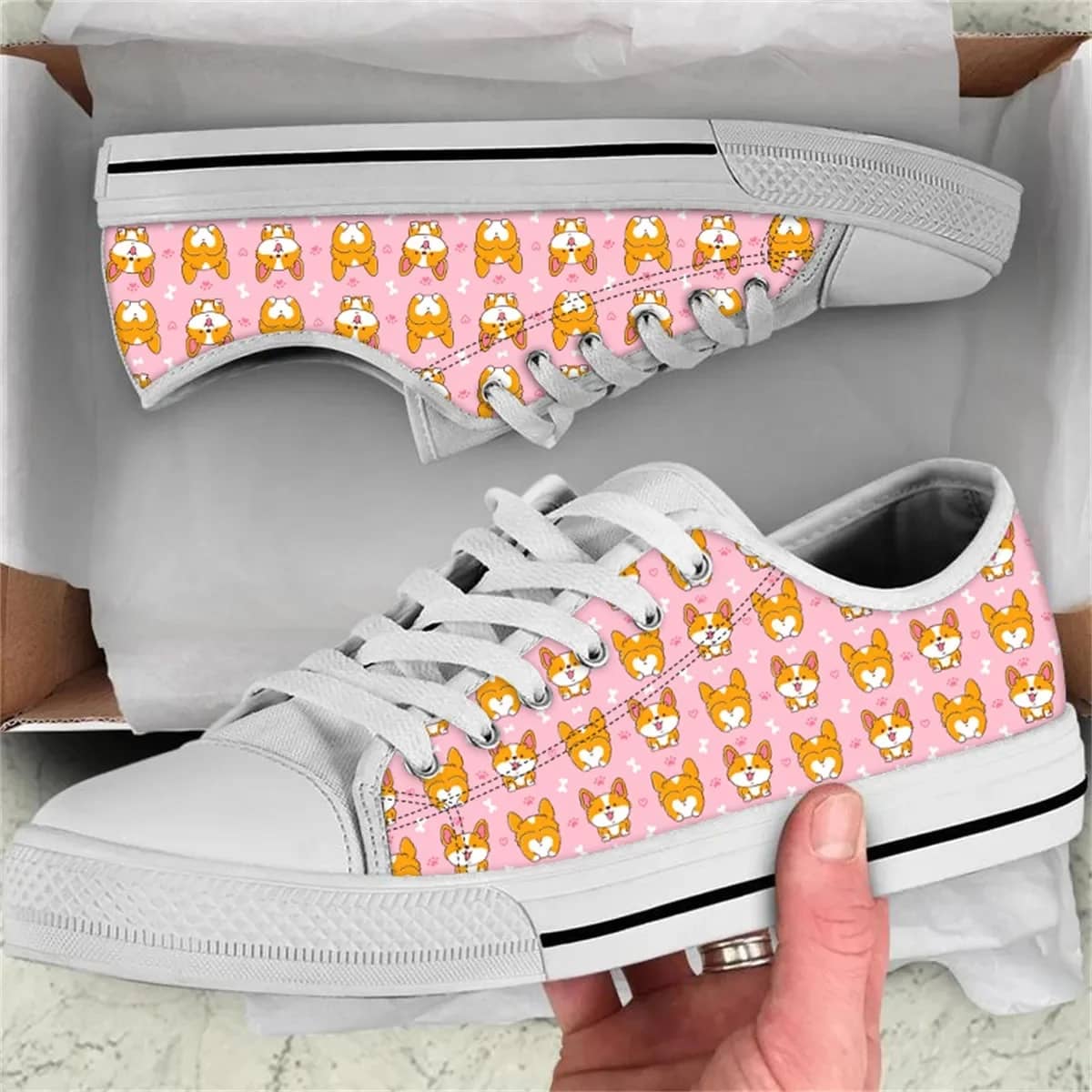 Cartoon Animal Dog Style 2 Custom Amazon Low Top Shoes