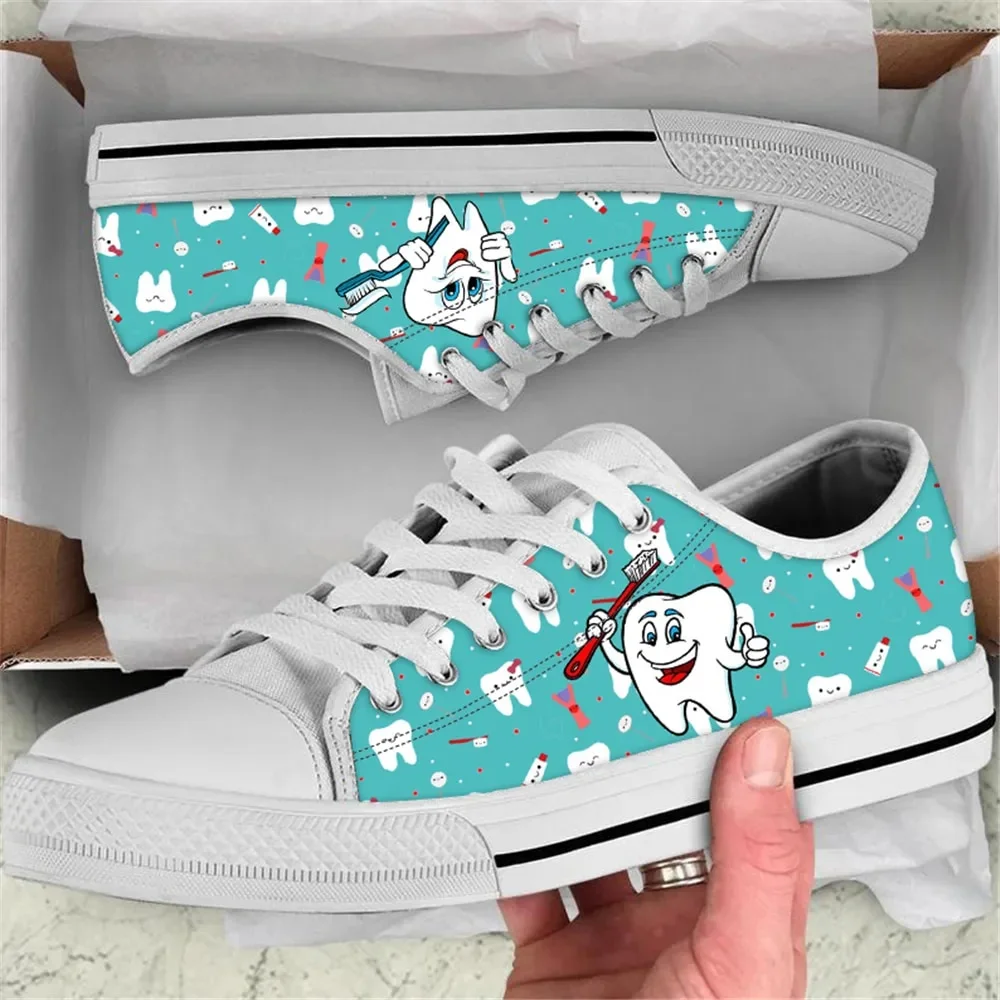 Cartoon Cute Dental Care Style 4 Custom Amazon Low Top Shoes