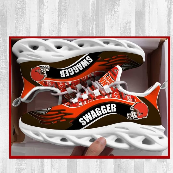 Cleveland Browns Nfl White Amazon Custom Max Soul Shoes
