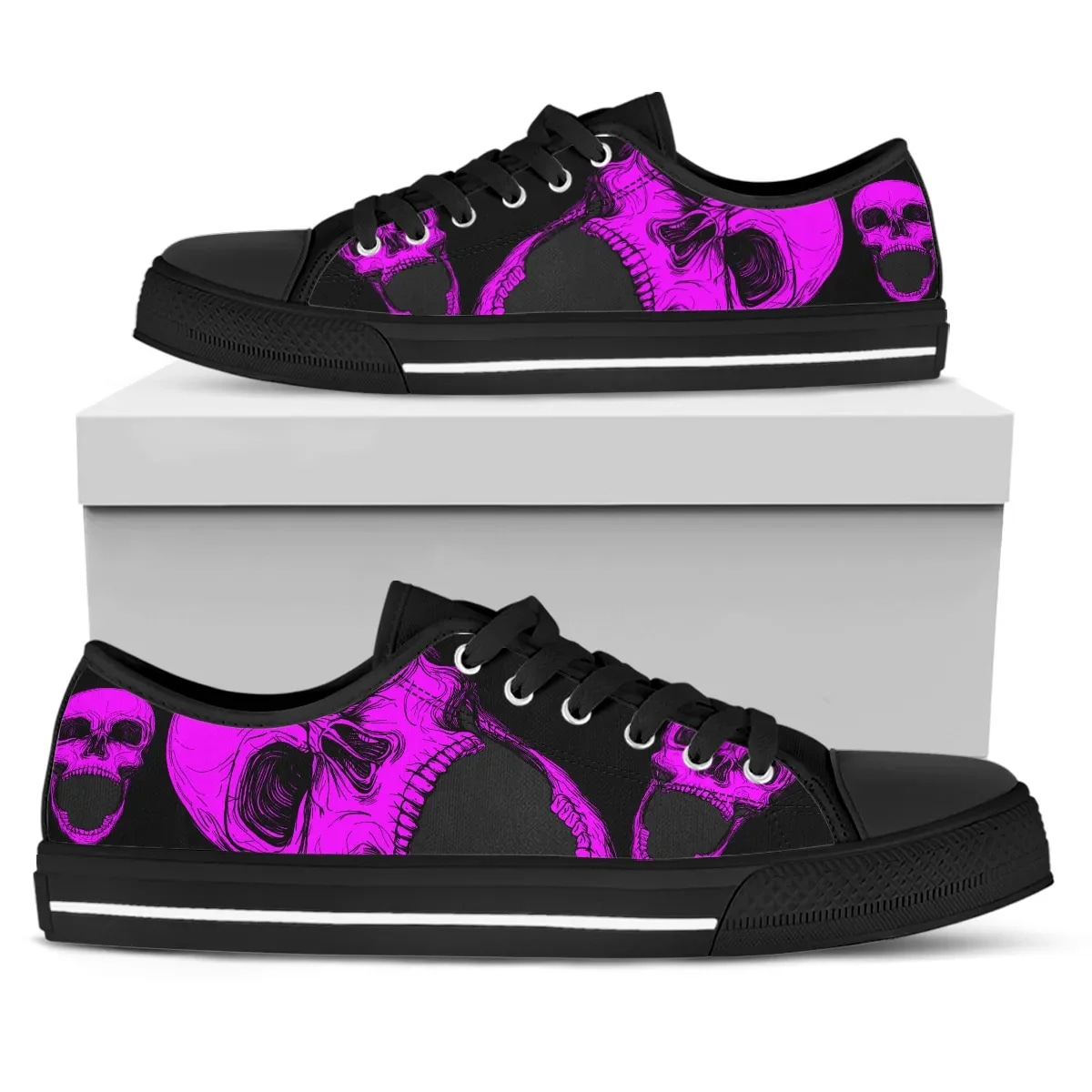 Cool Skull Custom Amazon Low Top Shoes