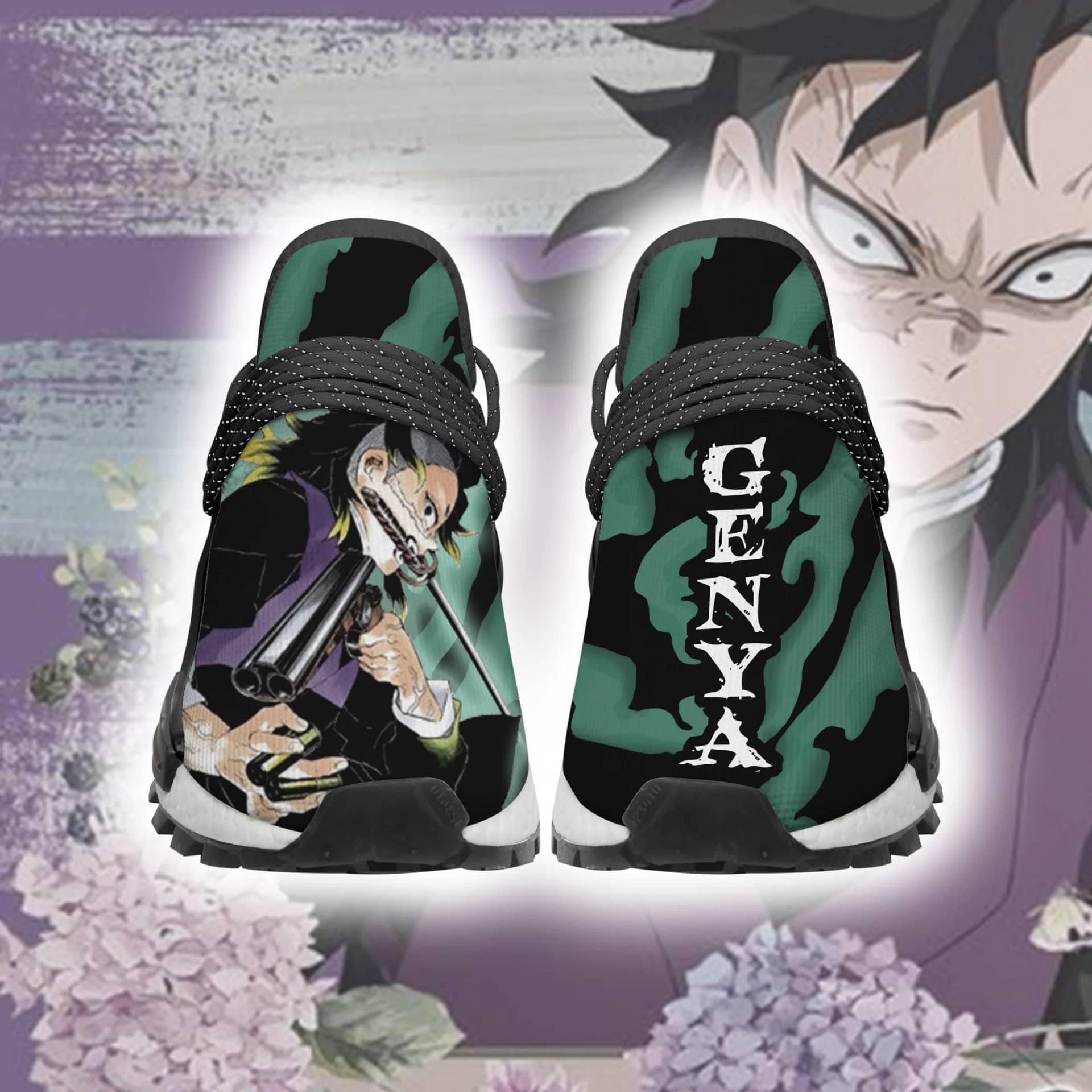 Demon Slayer Genya Shinazugawa Anime Custom NMD Human Shoes