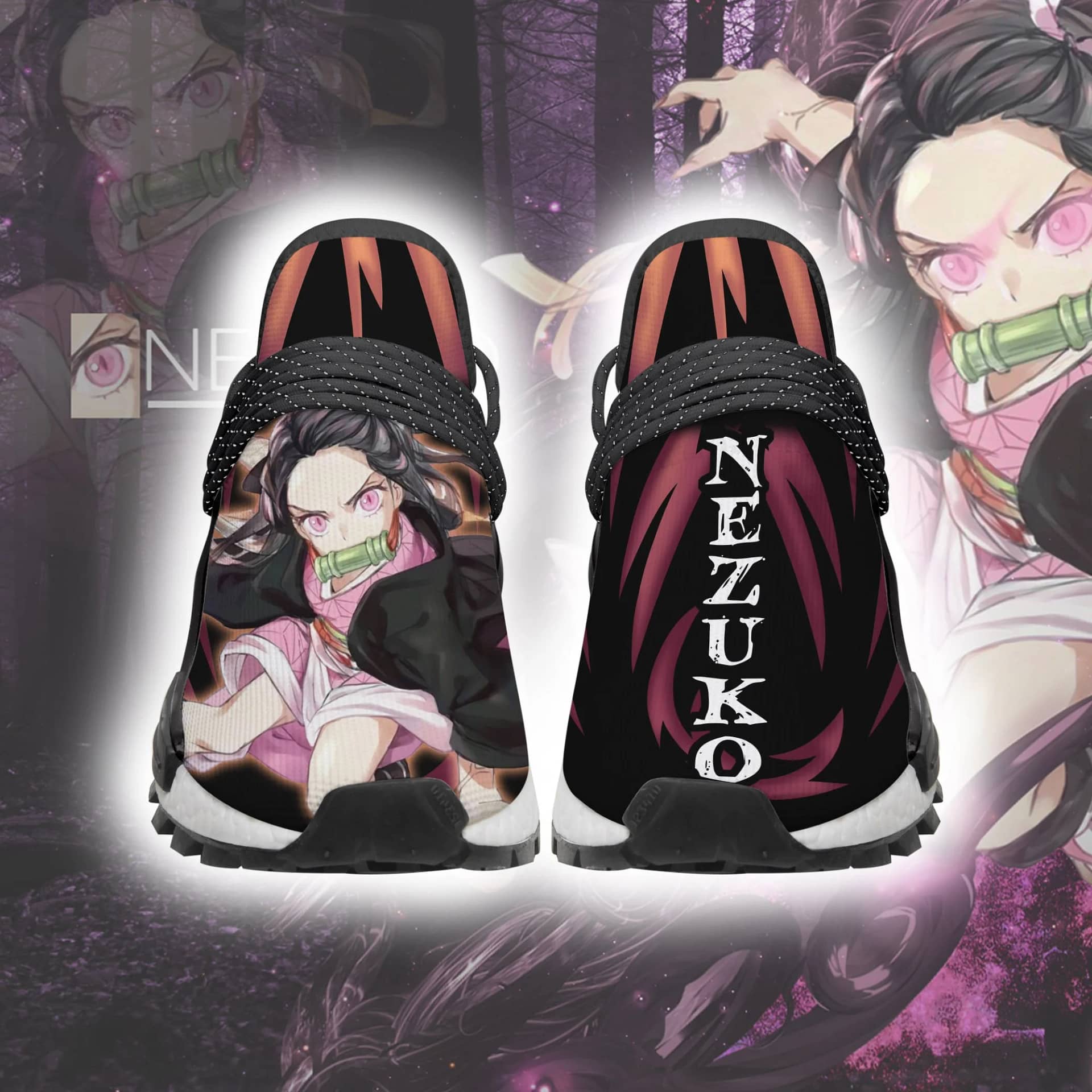 Demon Slayer Nezuko Skill Anime Custom NMD Human Shoes
