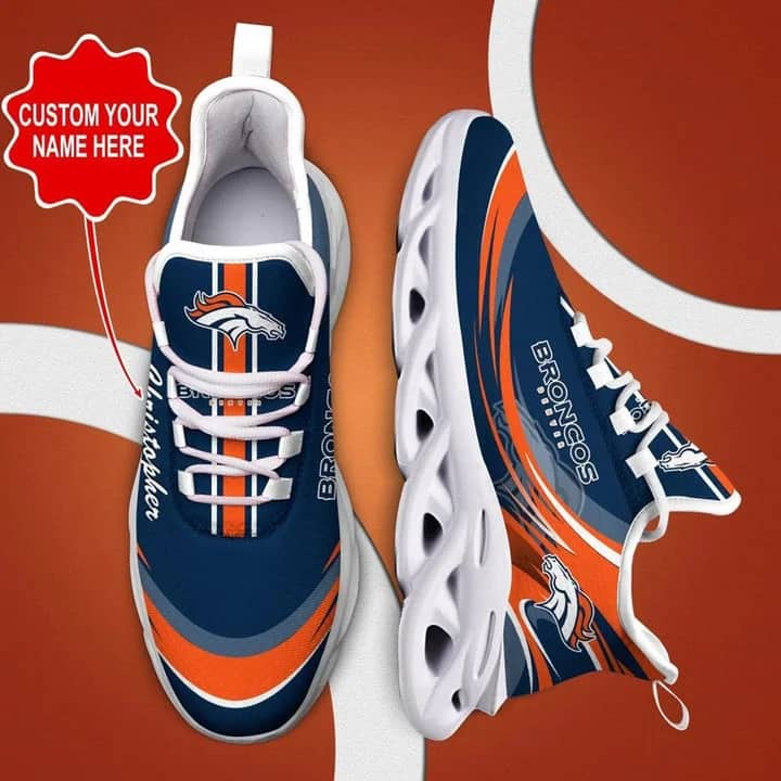 Denver Broncos Nfl Custom Name Max Soul Shoes