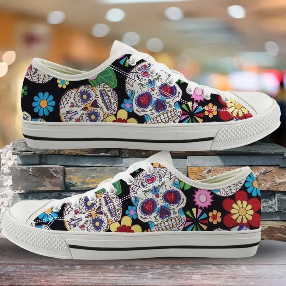 Ethnic Skull Trend Pattern Style 4 Custom Amazon Low Top Shoes