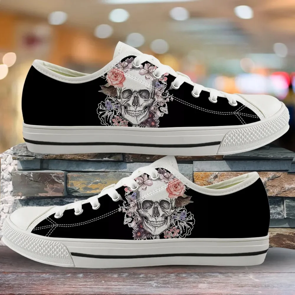 Fashion Horror Skull Design Style 2 Custom Amazon Low Top Shoes