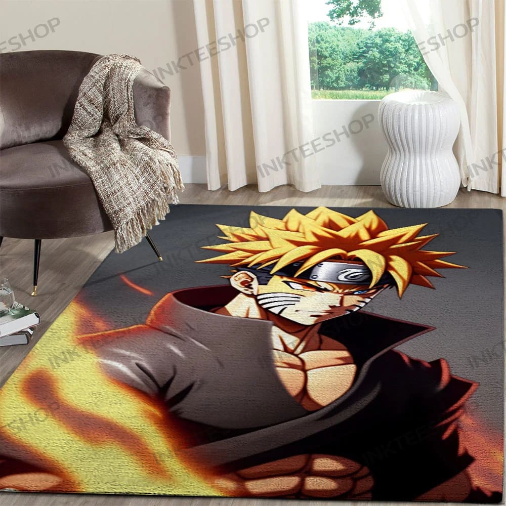 Inktee Store - Floor Mats Uzumaki Naruto Bedroom Rug Image