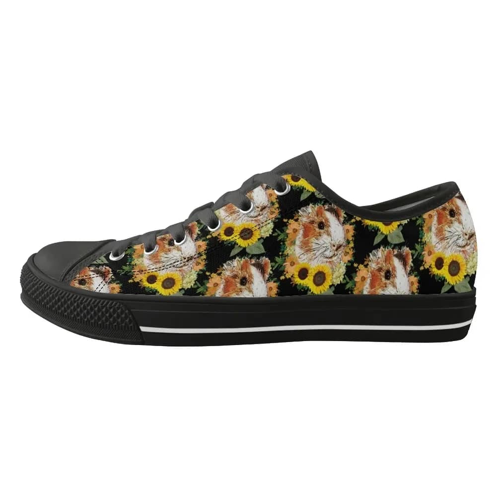 Floral Hamster Printed Custom Amazon Low Top Shoes