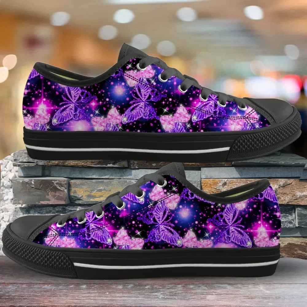 Graffiti Butterfly Design Style 1 Custom Amazon Low Top Shoes