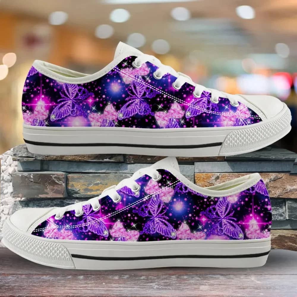 Graffiti Butterfly Design Style 2 Custom Amazon Low Top Shoes