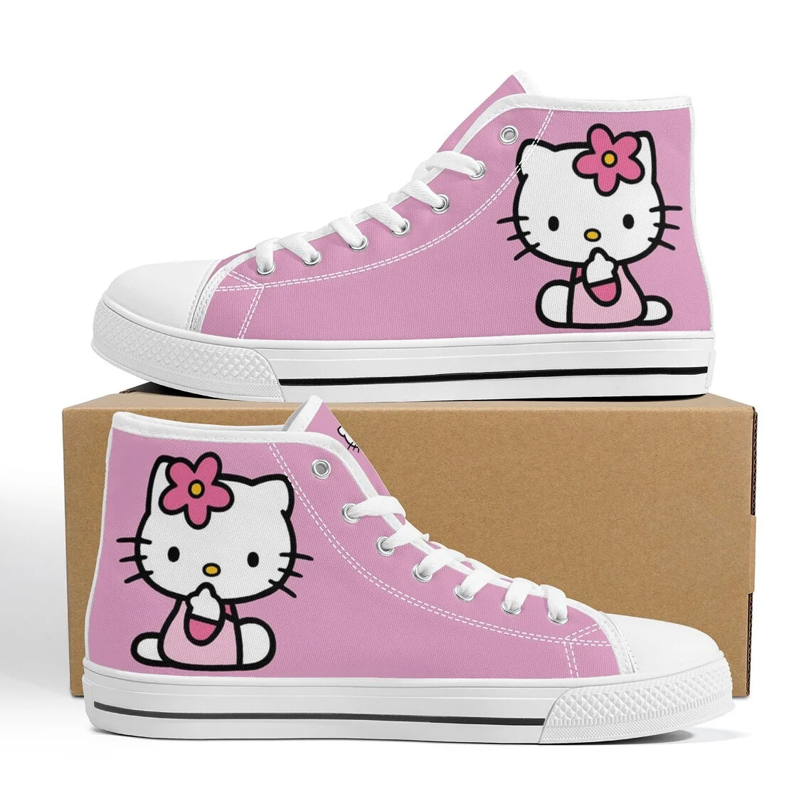Hello Kitty Cartoon Amazon Custom High Top Shoes