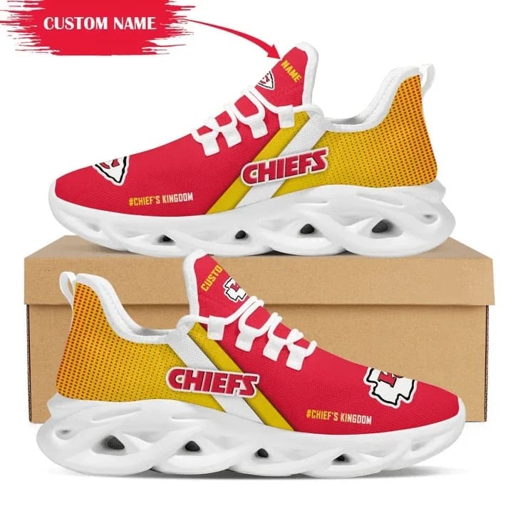 Kansas City Chiefs Style 1 Custom Name Max Soul Shoes
