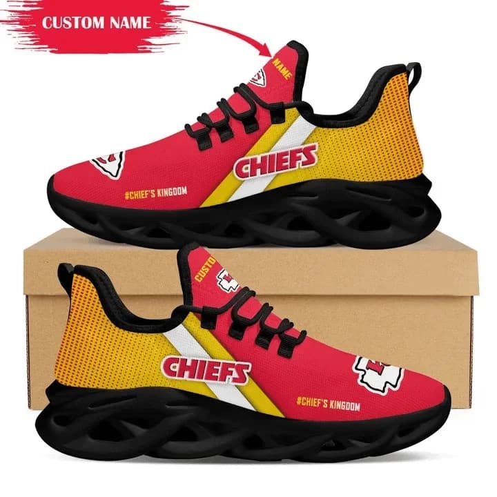 Kansas City Chiefs Style 2 Custom Name Max Soul Shoes