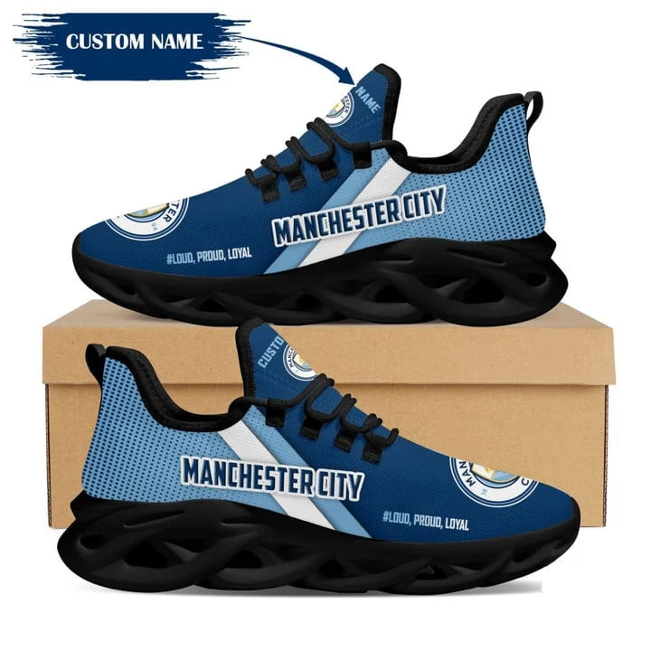 Manchester City Style 2 Amazon Custom Name Max Soul Shoes